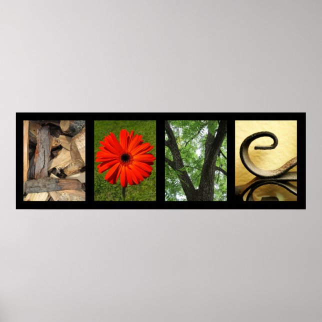 Kreative Liebe Alphabet Fotografie Kunst, Dichtung Poster (Vorne)