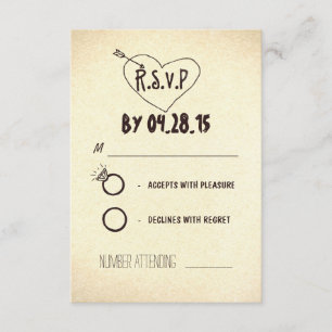 kreative moderne Hochzeit UAWG-Karten RSVP Karte