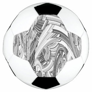 Kreative moderne Kunst Schwarz und Weiß Fußball