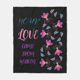 KREATIVE MODERNE LILA BLUME ART GIFT FLEECEDECKE