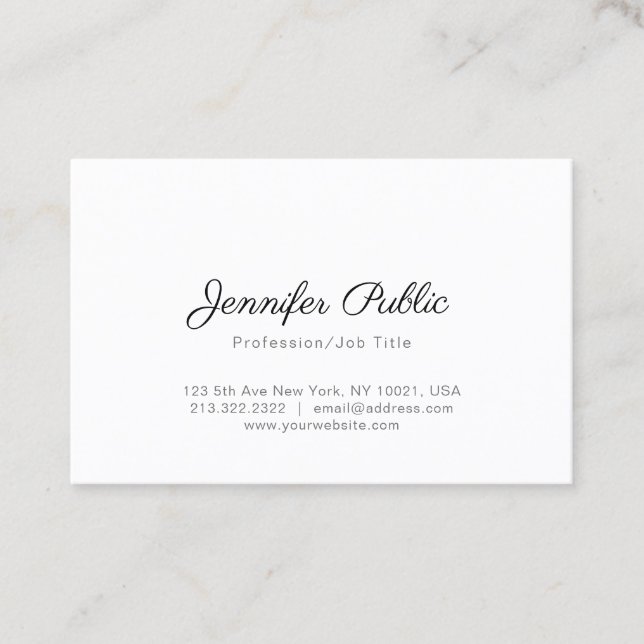 Kreative moderne minimalistische Design Trendy Sch Visitenkarte (Vorderseite)