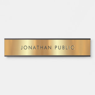 Kreative moderne Schwarz-Gold-Vorlage Türschild