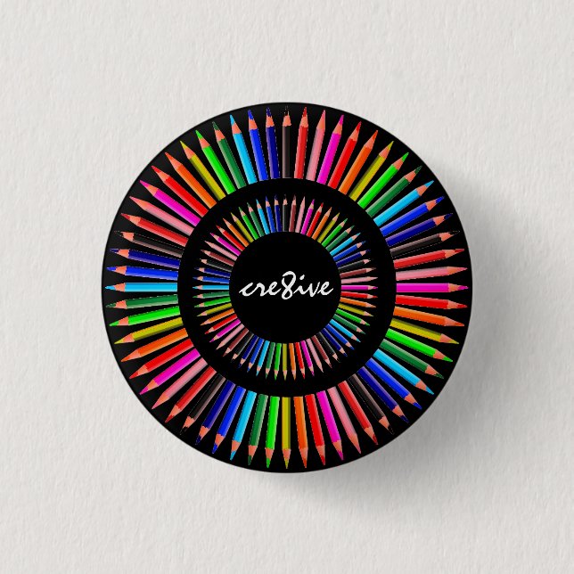 KREATIVE PENCIL CRAYONS FARBPENCILS BUTTON (Vorderseite)