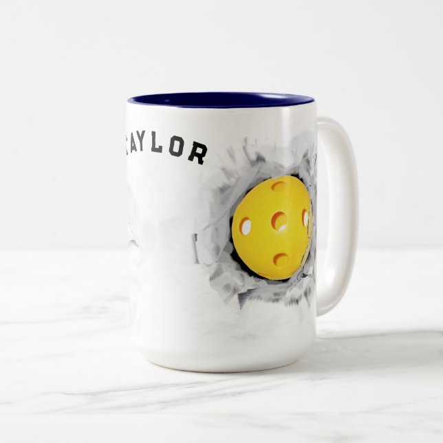 Kreative Pickleball-Sammel-Tasse Zweifarbige Tasse (VorderseiteRechts)