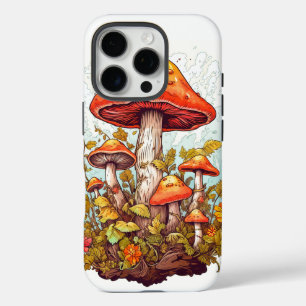 Kreative Pilzwald-Illustration iPhone 16 Pro Hülle