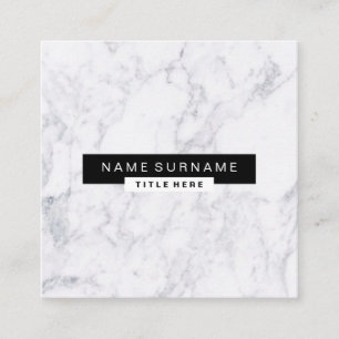 Kreative schwarzes u. weißes quadratische visitenkarte
