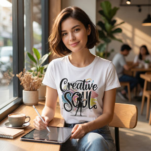 Kreative Seele Vintage Künstlerin Geschenk T-Shirt
