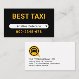 Kreative Suche Ihr Name Taxi Visitenkarte