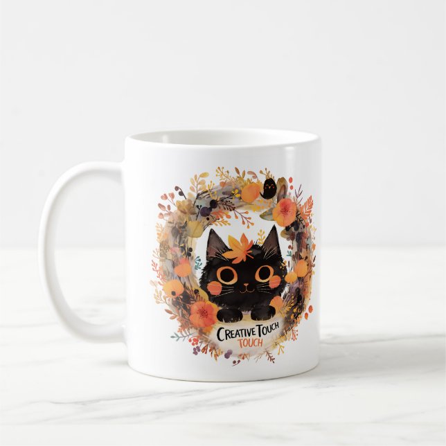 Kreative Touch - Herbstkatzkatze Kaffeetasse (Links)