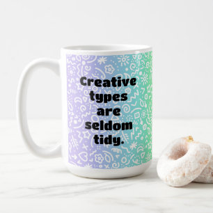 Kreative Typen Funny Rainbow Doodles Tasse