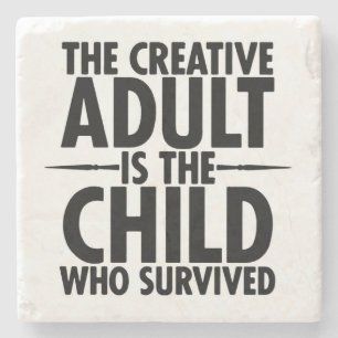 Kreative Typografie-motivierend Zitat Steinuntersetzer