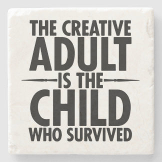 Kreative Typografie-motivierend Zitat Steinuntersetzer