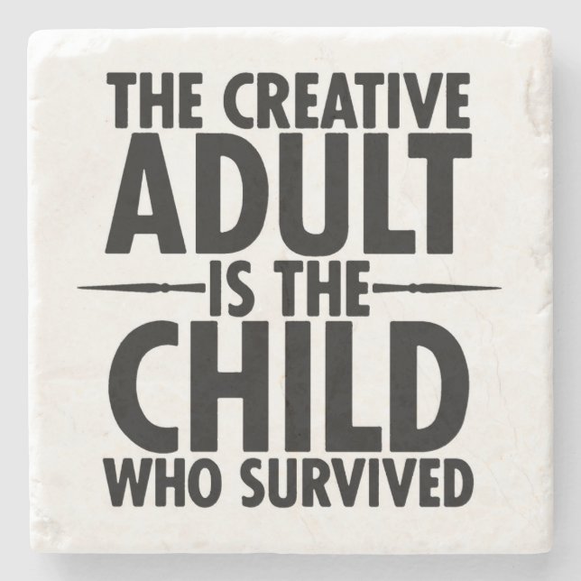 Kreative Typografie-motivierend Zitat Steinuntersetzer (Vorderseite)