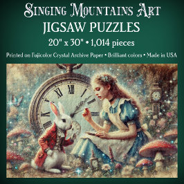 Kreative Vintage-Alice-&-Weißer-Hase-Fantasie-Kuns Puzzle