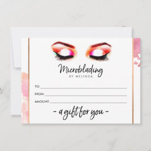 Kreative Wasserfarb-Augenbrauen Microblading-Gesch