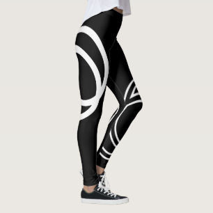 Kreative, weiße, monochrome Kreise Leggings
