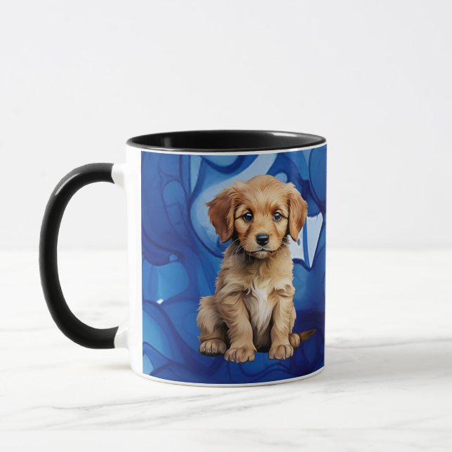 Kreative Welpenliebhaber Mug Tasse (Links)