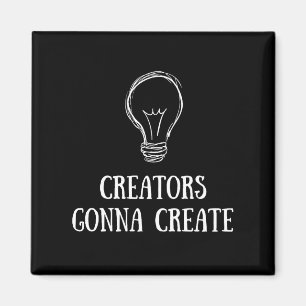 Kreative werden schaffen Minimalistische Künstler Magnet