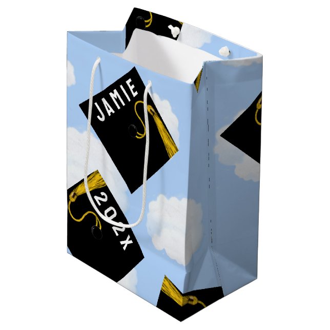 Kreativer Abschluss 2025 Mittlere Geschenktüte (Vorderseite Schrägansicht)