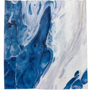 Kreativer abstrakter handgemalter Hintergrund, Wal Duschvorhang