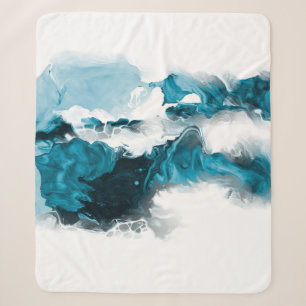 Kreativer abstrakter handgemalter Hintergrund, Wal Sherpadecke