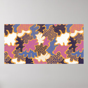 Kreativer abstrakter Hintergrund mit hellen Flecke Poster