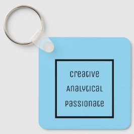 Kreativer, analytischer, leidenschaftlicher Acryli Schlüsselanhänger