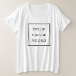 Kreativer, analytischer, leidenschaftlicher T - Sh Große Größe T-Shirt