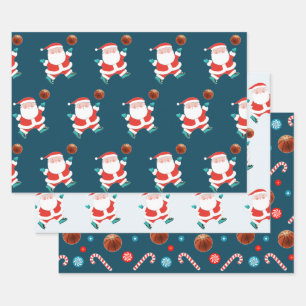 Kreativer Basketball-Weihnachten Geschenkpapier Set