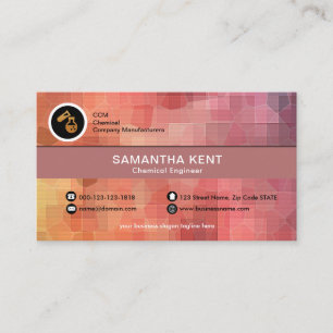 Kreativer bunter Polygon-Molekül-Chemiker Visitenkarte