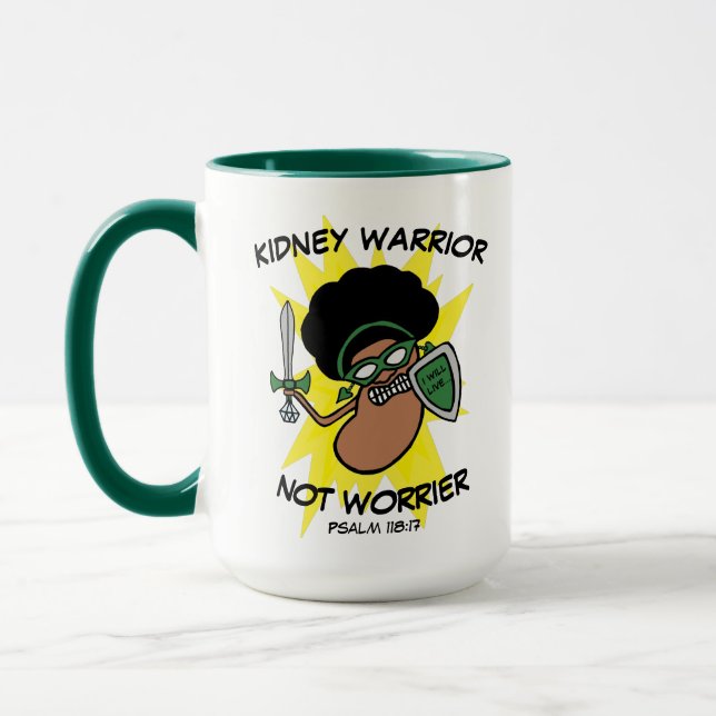 Kreativer Cartoon Kidney Warrior Hero Tasse (Links)