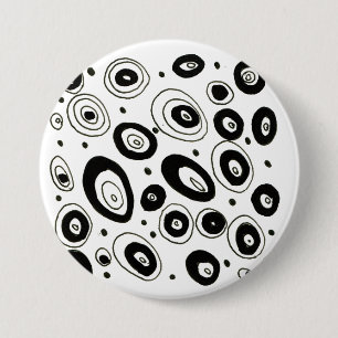 Kreativer Designerknopf: Schwarzweiss Button
