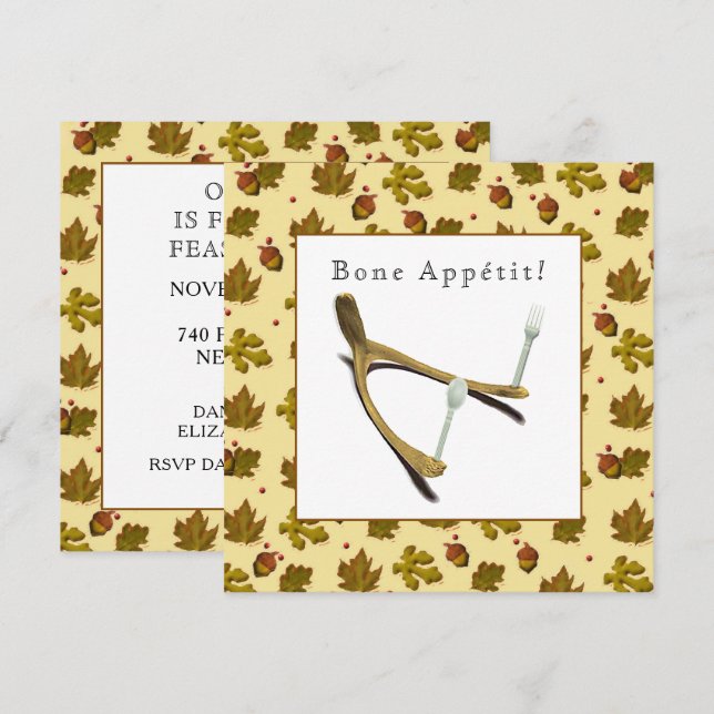 Kreativer Erntedank Einladung (Vorne/Hinten)