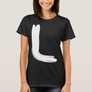 Kreativer fetter weißer Buchstabe L   Alphabet  Ma T-Shirt