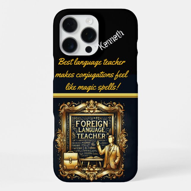 Kreativer Fremdsprachenlehrer iPhone Hülle (Rückseite)