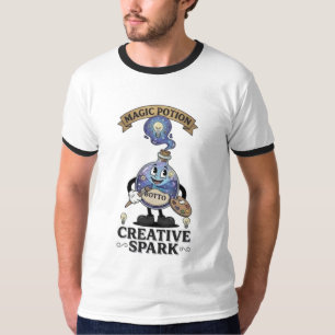 Kreativer Funke Magischer Zaubertrank Retro Künstl T-Shirt