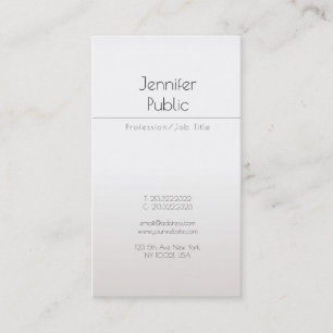 Kreativer Glamour Faux-Silber Moderne Professionel Visitenkarte