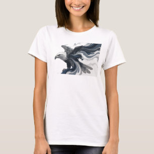 Kreativer Goldener Abstrakter Adler-Stil Statement T-Shirt