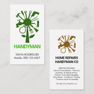 Kreativer Handwerker-Reparaturwerkzeug-Baum Visitenkarte