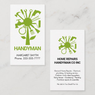 Kreativer Handwerker-Reparaturwerkzeugbaum Visitenkarte