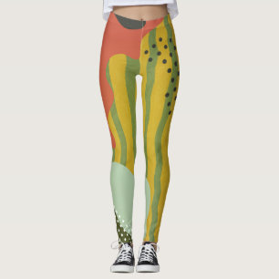 Kreativer Hintergrund abstrakter geometrischer Wav Leggings