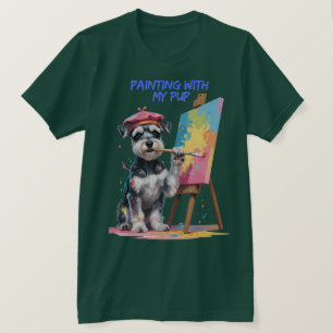 Kreativer Hund – Der künstlerische Zwergschnauzer T-Shirt