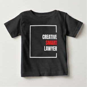 kreativer intelligenter Anwalt, weiß und rot Baby T-shirt