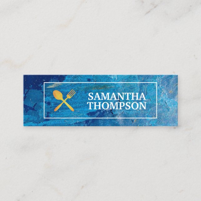 Kreativer Koch | Kochgeschirr | Moderne Kunst Mini Visitenkarte (Vorderseite)