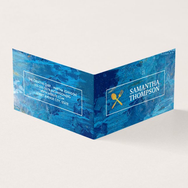 Kreativer Koch | Kochgeschirr | Moderne Kunst Visitenkarten (Vorderseite)