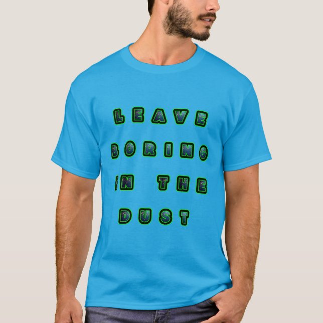 Kreativer Neontext mit kosmischem Muster T-Shirt (Vorderseite)