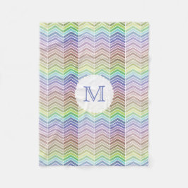 Kreativer Regenbogen und Zickzack Muster Fleecedecke