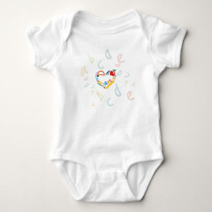 Kreativer Schulbus aus Schulmaterialien Baby Strampler