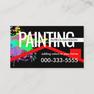 Kreativer Splatter-Malerei-Name-Tab Visitenkarte