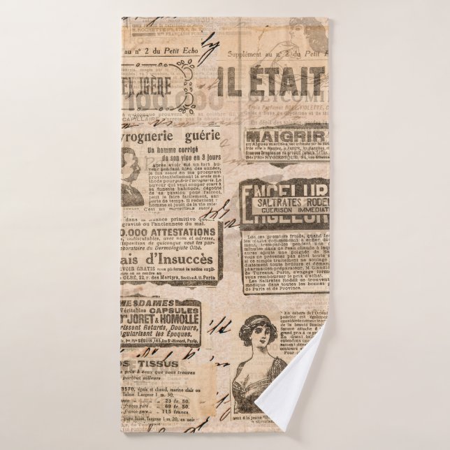 Kreativer Vintager Hintergrund. Papierstruktur.  Badehandtuch (Badehandtuch)